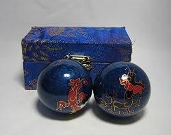 Blue Metal Balls Big Hands Exercise Bird and Dragon M