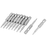 uxcell トルクスドライバービット T5ヘッド 六角シャンク幅: 0.63mm 全長50mm