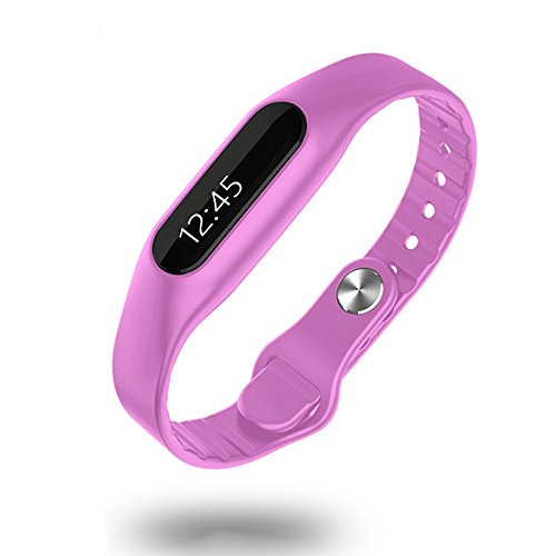 Waterproof Bluetooth Smart Bracelet Sports Fitness Tracker Smart Wristband Water Resistant , OLED Screen Support For Andorid (Pink)