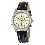 Momentum Mens 1M-SP30W4 Titan II Alarm White Dial Black Nautica Leather Watch