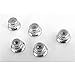 X Spede LNF308 3mm Silver Flanged Lock Nut (5)