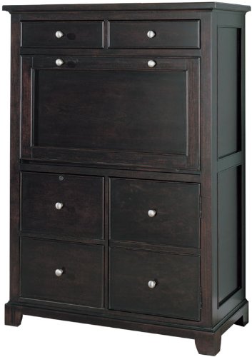 Solid Wood Espresso Computer Armoire by Wilshire Furniture