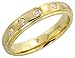 14 Karat Gold mattierte Herren Diamanten Ring, mit 0.22 Karat Brilliantschliff Diamanten, (4.5mm) breit