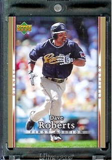 2007 Upper Deck First Edition Baseball Card #271 Dave Roberts San Diego Padres - Mint Condition - In Protective Display Case !