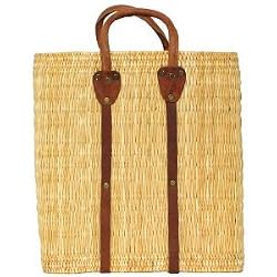 Moroccan Straw Summer Beach / Shopper / Tote Bag 14.5" X 16" X 8"