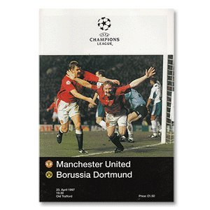 Man Utd vs Borussia Dortmund Champions League Program - April 23, 1997 - 46 Pages - New-ONE SIZE