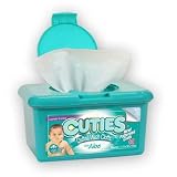 Cuties Quilted Wash Cloths, Lavender Scented, Aloe, 80 Wipes (Pack of 12)