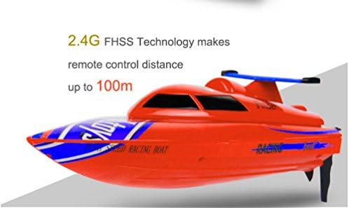 POTO RC Toys WL911 Water Boat High-Speed Ship Model 2.4GHz Toy Boat Plastic Model Remote Control Boat for Pools, Lakes and Outdoor Adventure - RED