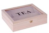 Produkt-Bild: Gro&szlig;e Holz Teebox - 8 F&auml;cher - Aufbewahrung f&uuml;r Tee - Teekiste - Teedose - Teebeutelbox