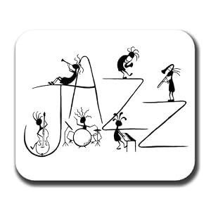 Kokopelli Jazz Band Music Art Mouse Pad