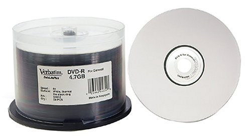 Verbatim 50PK DVD-R 4.7GB 4X WHITE ( 94612 )