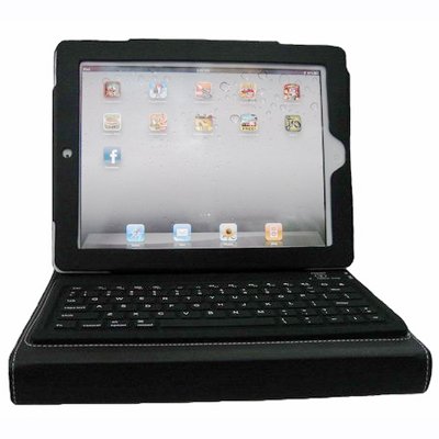 Bluetooth Keyboard Leather Case Cover For Apple iPad 2