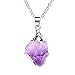 Sedmart Irregular Handmade Amethyst Citrine Pendant Quartz Necklace Gemstone birthstone Jewelry Gifts