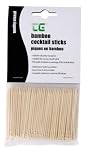 200 x COCKTAIL STICKS / TOOTHPICKS IN BAMBOO (CARDED) Size N/Amm