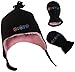 N'Ice Caps Girls Sherpa Lined Flowers Embroidered Micro Fleece Set