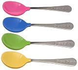 4126EJR37qL. SL160  NUK Gerber BPA Free Graduates Soft Bite Toddler Spoon, 4 Pack, Colors May Vary