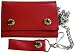 Solid red Tri Fold punk rocker Wallet