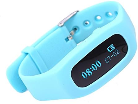 Trasense Fashion Wearable Smart Bracelet with Pedometer Calories/distance/sleep Monitoring,remote Camera, Call Reminder/ Alarm Clock with Vibration (Blue)