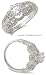 Antique Inspired CZ Rings - Antique Inspired Filigree Design Solitaire CZ Engagement Ring