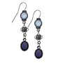 Blue Moon Linear Drop Earrings