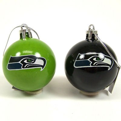 Buy SEATTLE SEAHAWKS OFFICIAL CHRISTMAS BALL ORNAMENTS SET (12) by Forever Collectibles