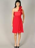 Cocktail Length Rosette Strap Formal