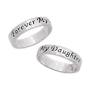 Personalized Sterling Silver Forever My Daughter Sentiment Ring