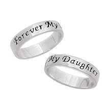 Personalized Sterling Silver Forever My Daughter Sentiment Ring