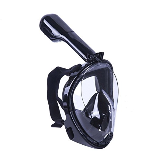 THENICE Snorkel Diving Mask Set for Adults and Children - Full Face Easybreath Snorkeling Anti-fog Gear Gear for Diving with GoPro Mount and 180¡ã Sea View L/XL