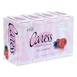 Caress Moisturizing Body Bar, Berry Indulgence - Four 4.75oz. Bars