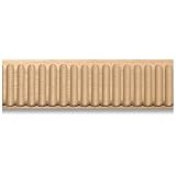 1-1/2'W X 1/4'TH X 96'L, Maple wood, Machine Carved Hard Wood Fluted Molding. (Zakros Moulding)