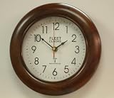 Radio Controlled RC310DW Wall Clock Real Wood Dark Brown Size 25cm 10"