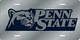 Penn State Nittany Lions Silver Laser Cut License Plate