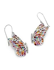 Exquisite Handmade Silver Butterfly Earrings