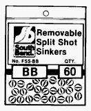 South Bend Sporting Goods FSSBB Removable Split Shot Sinker