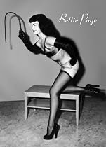 Bettie Page (Holding Whip) Art Poster Print - 24" x 36"