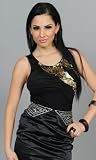 CHARLOTT Lace Mesh Sequin Tank