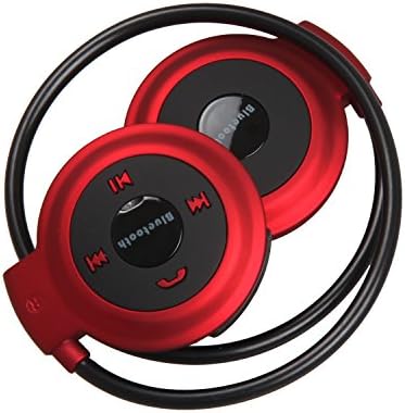 Nasis Bluetooth Stereo Headset Neck Headphones 4.0 with Built-In Microphone AH6006 (red)