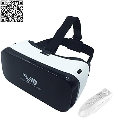 AECHOO Mobile Terminal Headset 3D Virtual Reality Box, Comfortable Padding VR Glasses Headset With Adjustable Lens clear HD Performance Support 4.0-6.0 Inch Smartphone For Movie, Games (With Remote)