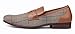 Ferro Aldo Men Fashion Slip On Loafers Dress Shoes Leather Lining Brown Plaid