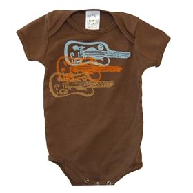 Diaper Dude One Piece Blue Guitar, Brown