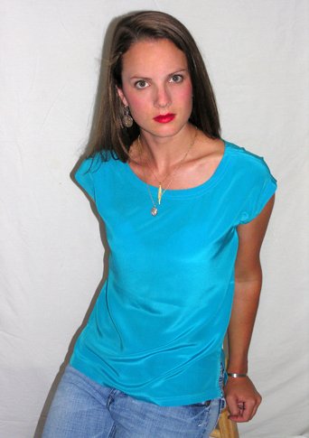 Classic Silk Shell - 100% Silk - Royal Silk - Turquoise Blue - Large