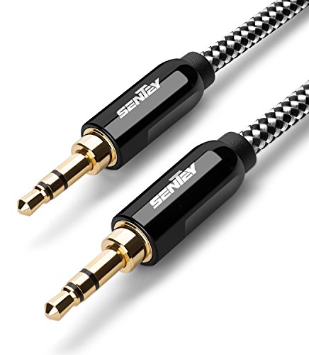 Best Review Of Sentey Audio Cable 3.5mm Braided Stereo Aux Cable Audiophile Grade Sentey 6ft Male to...