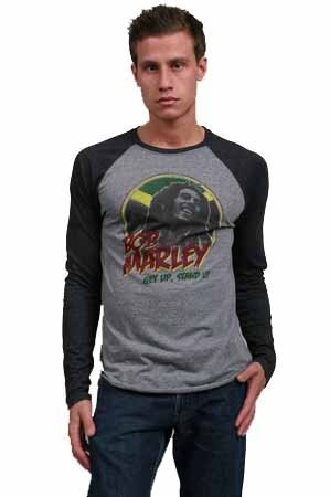 Billabong Men's Bob Marley Get Up Stand Up Long Sleeve Shirt MT4BSGET-DGR-Medium