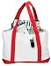 Daily Tote, White with Red