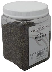 Colorado Spice Peppercorns, Green Air Dried, 8-Ounce Container