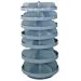 Lyon DD3950 34" Diameter x 65-11/16" Height, Dove Gray, 7 Shelf Revolving Bin