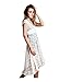 CA Fashion Women's High Low Lace Floral Long Dress