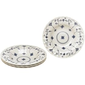 Churchill China Finlandia 9-Inch Rimmed Soup Bowls, Set of 4 by Churchill China