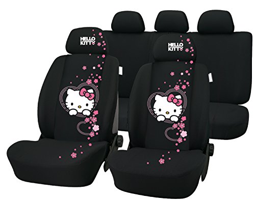 Hello Kitty - 8 Piece Complete Car / Truck Seat Cover Set (Seat Covers)